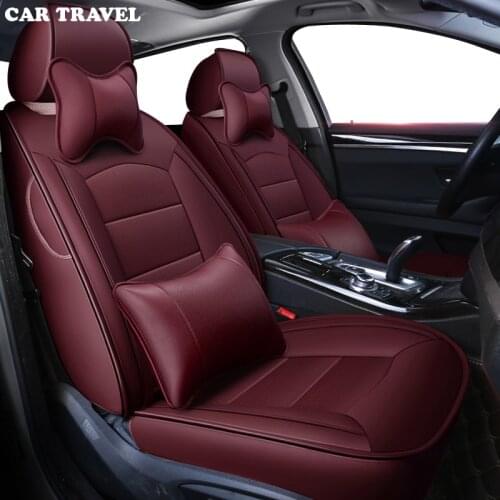CAR TRAVEL custom real leather car seat cover for Ford kuga EDGE Explorer Mustang Ranger Everest Mondeo focus 2 3 car seats