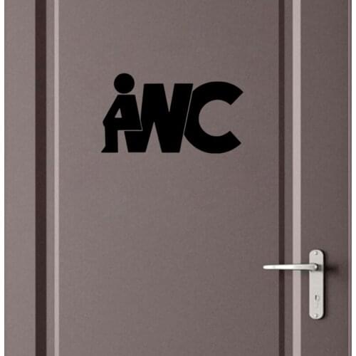 Black WC toilet paste DIY Removable Toilet Sticker Vinyl Wall Sticker Decal Mural Home Decoration