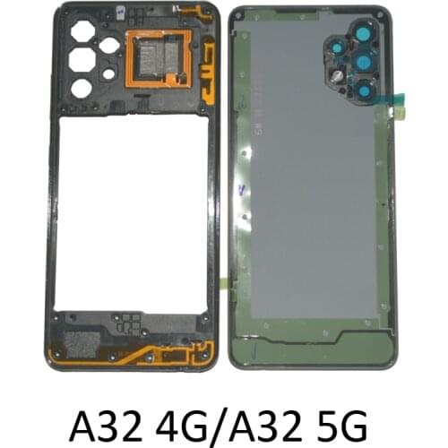 Housing Frame Cover For Samsung Galaxy A32 LTE 4G A325F A325M 5G A326B A326BR Original Phone New Middle Chassis Rear Back Panel