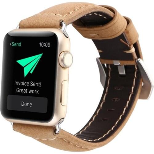 Classic Sanding leather Strap For Apple Watch band 44mm 40mm 42mm 38mm correa iwatch Series 5 4 3 2 Apple watch 5 4 accessories