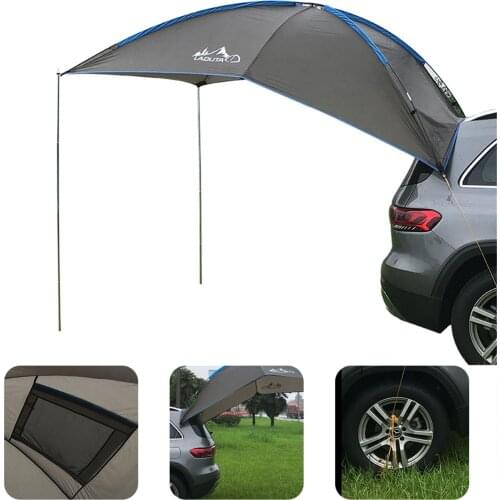 Car Rooftop Waterproof Camping Tent Durable Car Side Awning Anti-UV Tent for SUV MPV Trailer Beach Camping Auto Traveling Tent