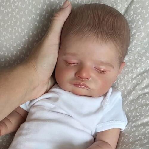 48 cm baby doll simulation cute Rosalie bebe reborn closed eyes newborn dolls handmade children gift toys