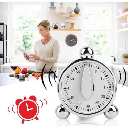 Magnetic Kitchen Timer Stainless Steel Cooking Reminder Timer 60