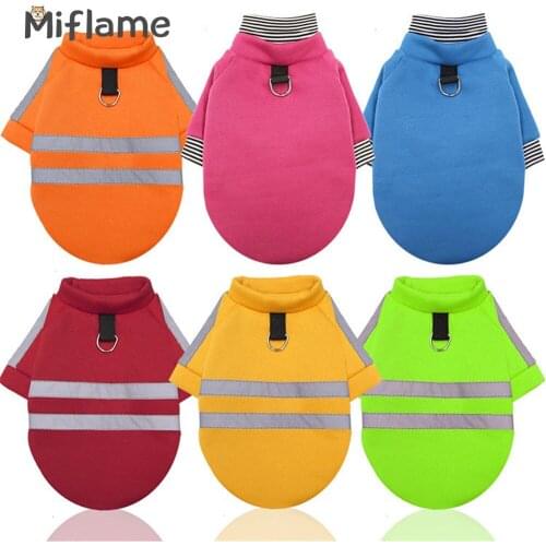 Miflame Reflective Small Dogs Hoodies Winter Warm Pets Cats Clothing Schnauzer Spitz Patchwork Dogs Clothes Fashion Pets Harness