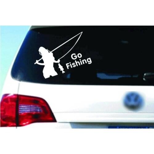 Motorcycle sticker car styling beauty go fishing stickers on car outdoor car-styling car decoration waterproof