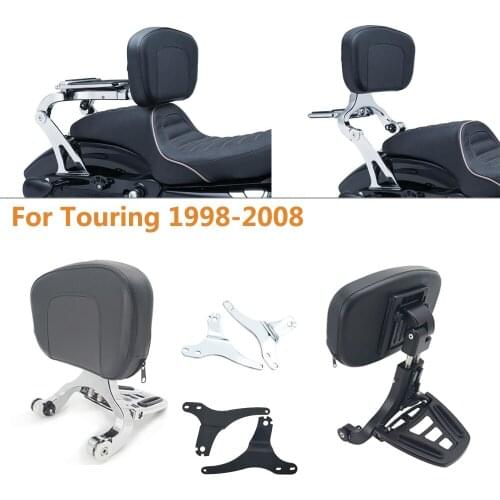 Motorcycle Multi-Purpose Driver Passenger Backrest For Harley Model Touring Road King Street Road Glide 1998-2008