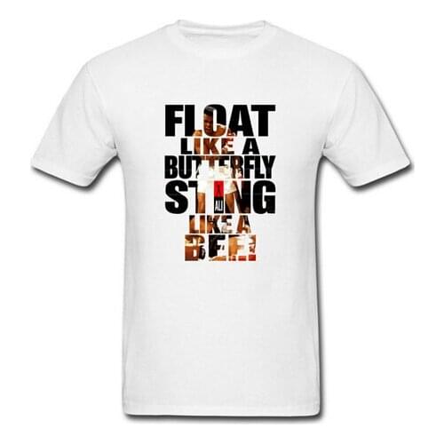 Muhammad Ali T-shirt Float Like A Butterfly Sting Like A Bee Men Women Custom Tee Cool Tops