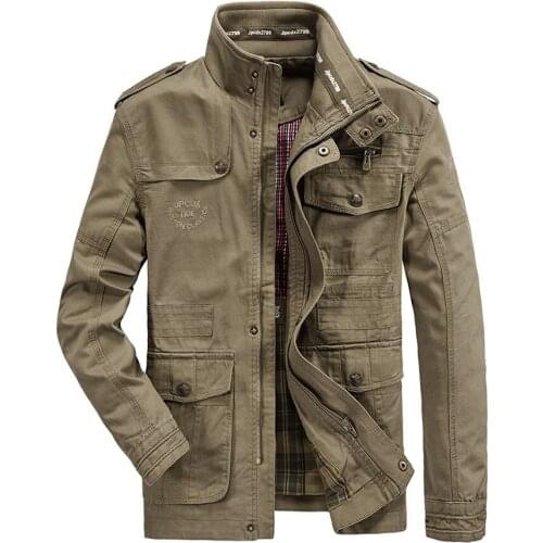 Plus Size 7XL 8XL Military Jacket Men Spring Autumn Cotton Outdoor Multi-pocket Mens Jackets Casual Coat Male Chaqueta Hombre