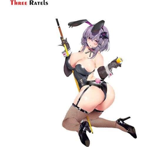 Three Ratels B713 Sexy Cute Girl Stickers For Car Side Door Cover Decor Waterproof Protected Decals Auto Accessory