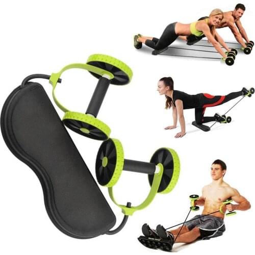 New Sport Core Double AB Carver Roller Wheel Fitness Abdominal Exercises Workout Equipment Waist Slimming Trainer for Home Gym