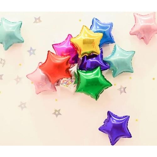 Wholesale 10pcs/lot 5inch star balloon multicolour 5" small cute star foil ballon for birthday decoration wedding party supplies