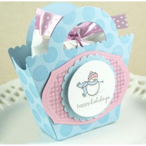 Panalisacraft 3D christmas noel Candy Box Bag Metal cutting dies dis Scrapbooking Card Making Album Embossing Stencil Decoration