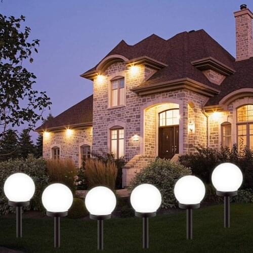 6PCS Globe Solar Garden Light Solar Landscape Light Solar Pathway Light Outdoor Waterproof For Garden Yard Patio Lawn Walkway