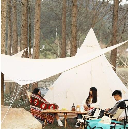 Family Beach Tent Sunshade 5*3.95m Outdoor Sunshade Camping Sun Shelter Waterproof Butterfly Shape Tarp Tent with Carry Bag