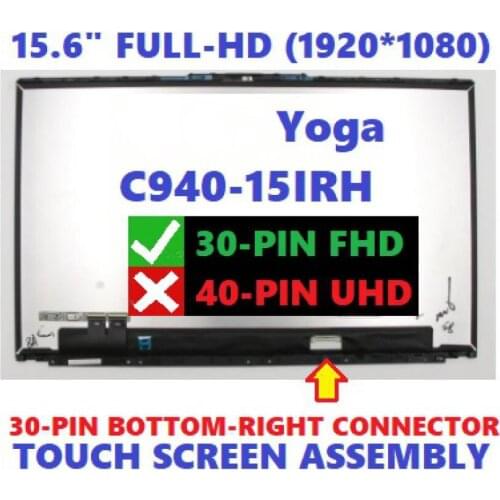 15.6" LCD Touch Screen Assembly For Lenovo Yoga C940-15IRH 5D10S39615