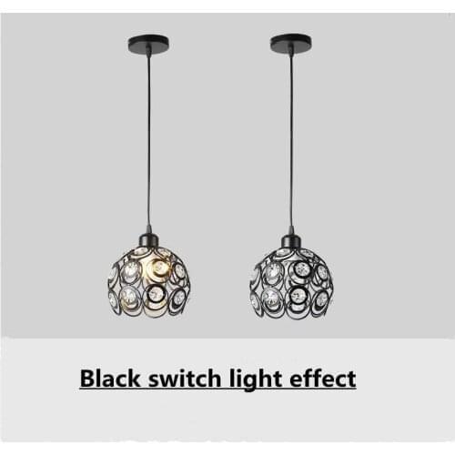 Modern Simple E27 Single-Head Chandelier Creative Crystal Light Led Bar Counter Dining Room Light Living Room Light Dining Light