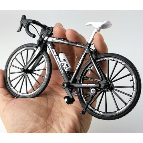 Crazy Magic Finger Bike Alloy Bicycle Model 1:10 Simulation Bicycle Bend Road Mini Racing Toys Adult Collection Gifts