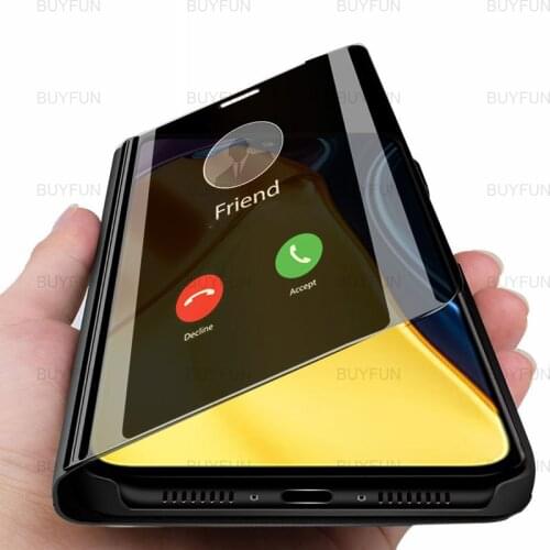 Smart Mirror Phone Case For Xiaomi Poco M3 Pro 5G magnetic stand book coque for poco pocophone m3 m 3 pro 6.5'' protective cover