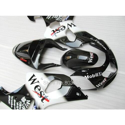High grade for suzuki fairings gsxr1000 00 01 02 ABS plastic motorcycle fairing kit GSXR 1000 2000 2001 2002 black white OP44