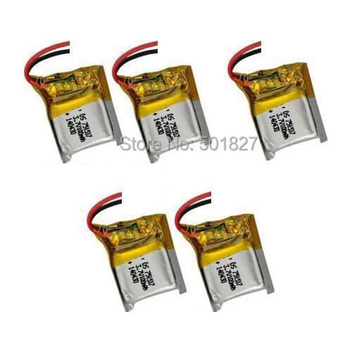 YUKALA 5pcs X 3.7V 100mAh lipo Battery for CX-10 CX10 RC Quadcopter Spare Parts for CX-10 CX10