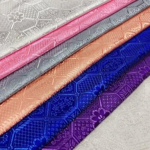 Wide 29" Chinese Style Tibetan Style Jacquard Brocade Silk Satin Fabric Cheongsam Mongolian Clothing Vest Cotton Jacket Material