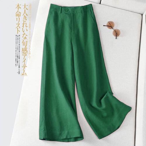 Women Pants Womens Elastic Linen Pants Pantalones De Mujer