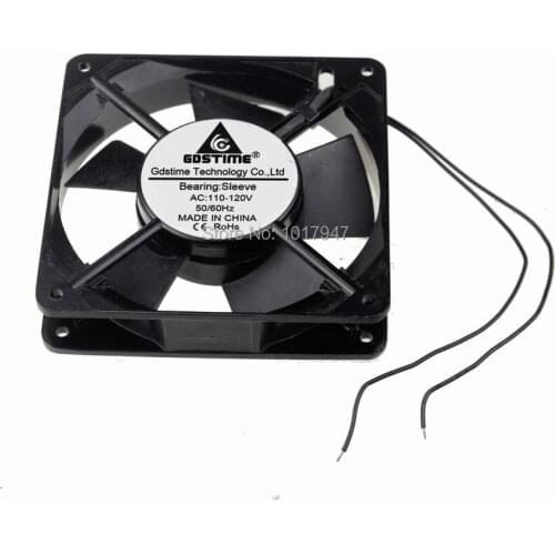 10 PCS lot Gdstime AC 110V 120V 2Wire 12cm 120x25mm 120mm Motor Cooler Cooling Fan