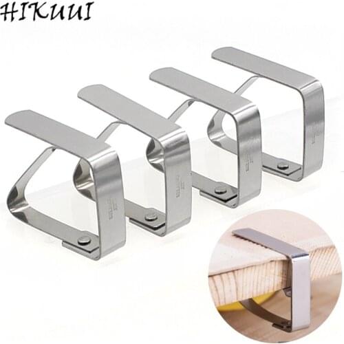 4pcs/set Stainless Steel Adjustable Tablecloth Clip Table Cover Cloth Clamps Holder Camping Wedding Decorations Party Supplies