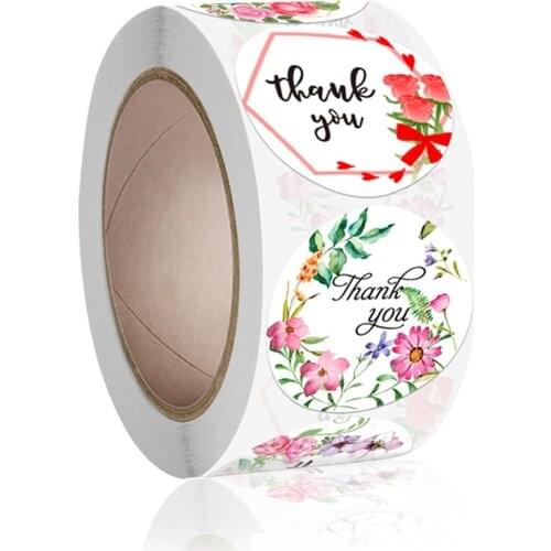 500 Pcs/roll Thank You Stickers for Bottle decor 4 designs handmade sticker Gift seal labels wedding Baby Shower birthday party