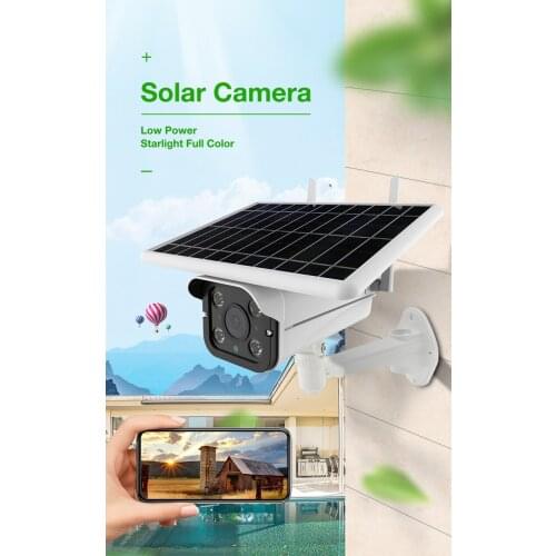 7W Solar Panel Battery Power Wifi IP Camera Wireless Outdoor Waterproof 1080P Night Vision Remote Surveillance Hunting Camera