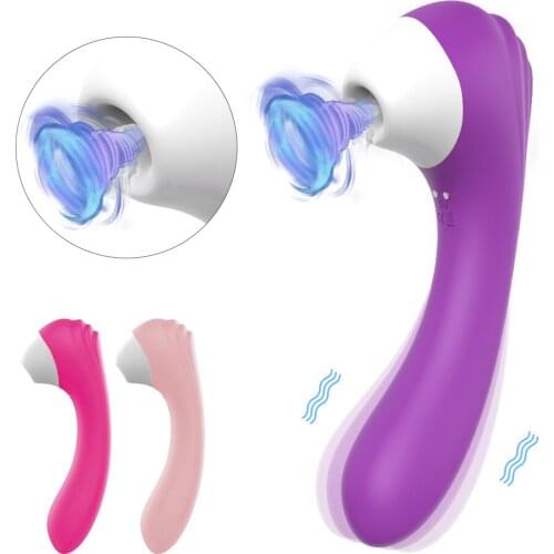 9 Speeds USB Charging G spot Dildo Vibrator Mouth Licking Clitoris Stimulator Dildo Vibrator Masturbator Oral Sex Toys for Women