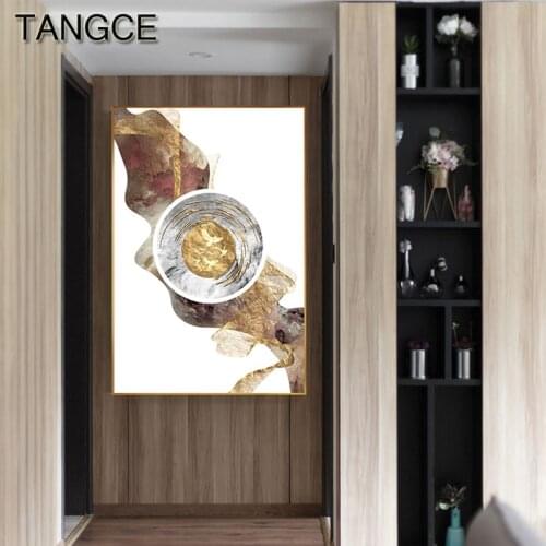 Abstract Golden Cups Marble Canvas Painting Poster Zen Foil Prints Luxury Wall Art Picture for Living Room Tableaux Saudi Arabia