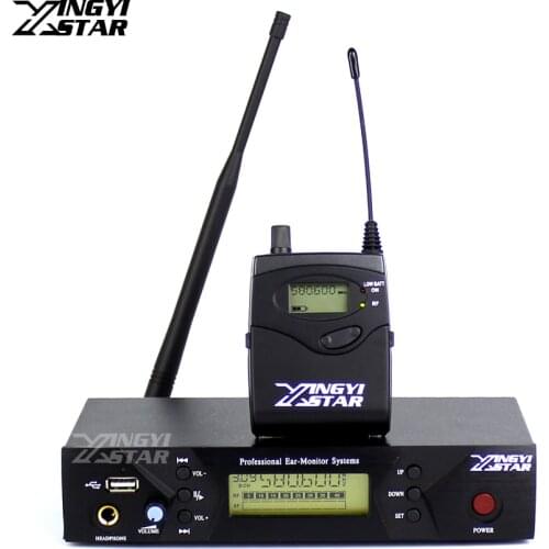 Professional Monitoring Wireless In Ear Headphone Stage Monitor System USB Transmitter & Beltpack in Earphone For EK300 IEM G3