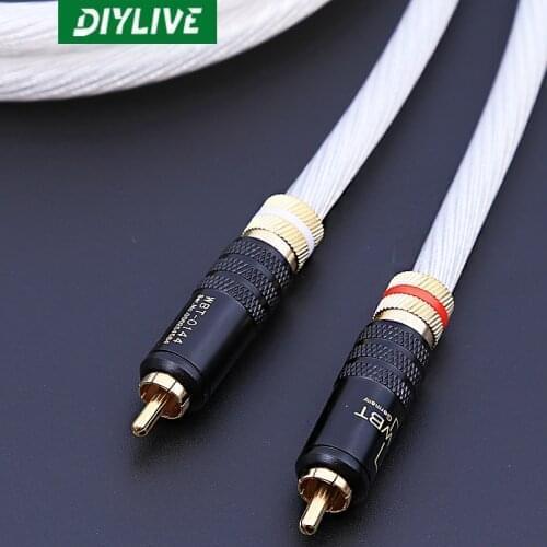 5NOCC sterling silver line fever audio line double RCA sound signal line HIFI double lotus over line