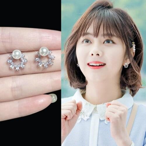 LByzHan Stud Earring New Hot Sell Trendy Super Shiny Zircon Snowflake 925 Sterling Silver Earrings for Women Wholesale Jewelry