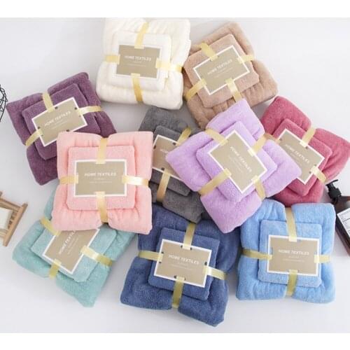 Adult Soft Absorbent And Quick-drying Non-pure Cotton Bath Towels For Boys Girls And Children Household Coral Fleece Suit FZ0020