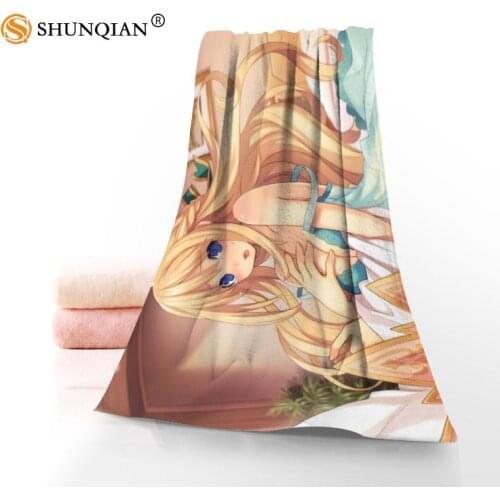 New Custom Hyperdimension Neptunia Towel Printed Cotton Face/Bath Towels Microfiber Fabric For Kids Men Women Shower Towels