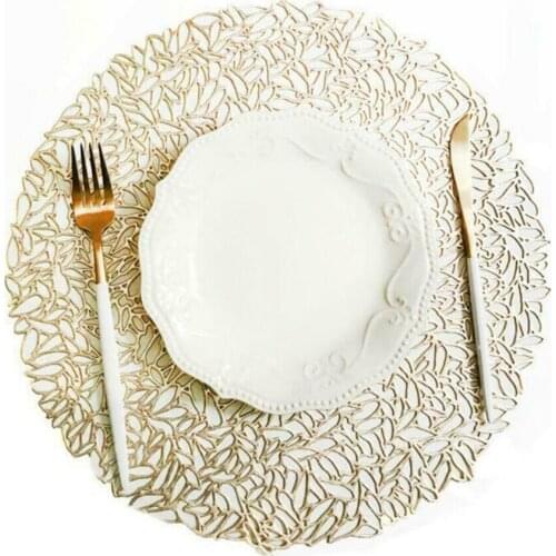 1pc PVC Hollow Insulation Coaster Pads Table Bowl Mats Home Christmas Wedding Decor Heat Resistant Placemat For Dining Table