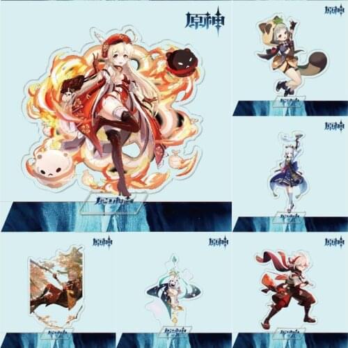 Hot Game Genshin Impact Kaedehara Kazuha Klee Acrylic Figure Stand Model Plate Desk Decor Kamisato Ayaka Standing Sign Gifts