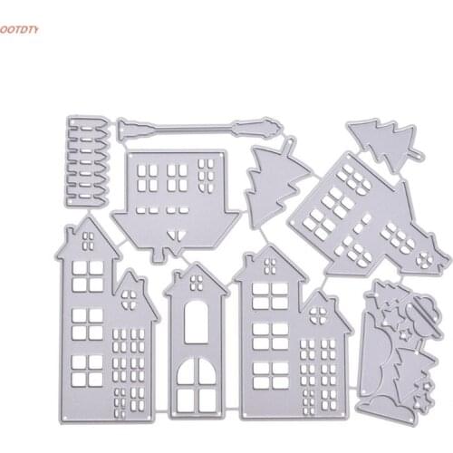 Christmas House Cutting Dies Stencil DIY Scrapbooking Embossing Paper Card Decor Friendship Card