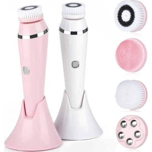 Silicone Facial Cleaning Brush Acne Removal Face Massage Skin Care Electric Facial Cleanser Sonic Face Cleaning Blackhead Remove