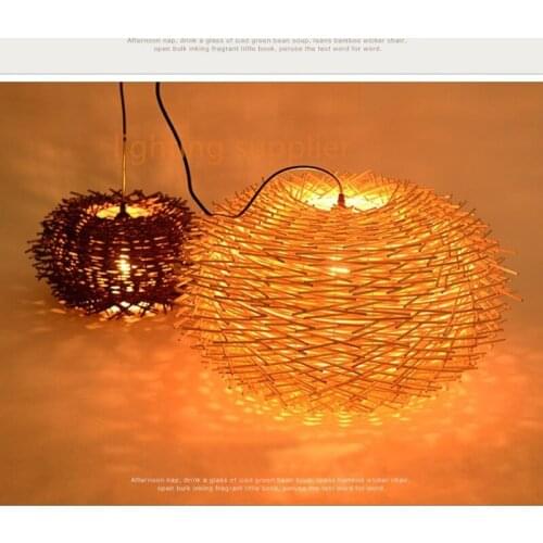 Modern Wooden Art Pendant Light Creative Vintage Cany art Pendant Lamp Foyer Lamp Dining Room Loft Pendant Light Free Shipping