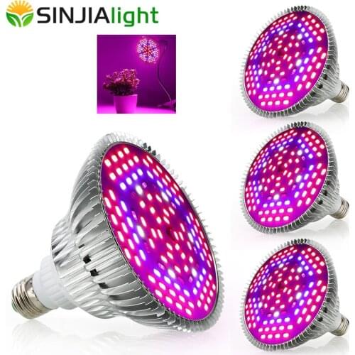 4pcs/lot Full Spectrum LED Grow Lights 30W 50W 80W Growth Lamp Phytolamps for Plants Flower Bulbs Aquarium Indoor Grow Box