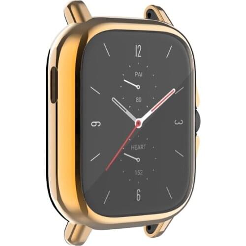 Full Coverage Protective Cover For -Amazfit GTS 2 Plating TPU Watch Case Shell P82A