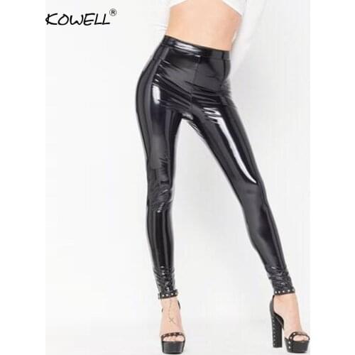 High Waist PU Leather Casual Pants Women Autumn Winter Fly Skinny Pencil Pants Black Sexy Women Trousers Pants