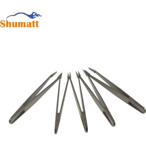 10 pieces Antistatic Hard Carbon Fiber Composite Plastic Forceps Plastic Tweezers for Fix Common Rail Injector Repair Tool