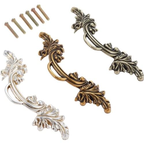 2.5'' White Gold Dresser Pulls Chic Drawer Knobs Pull Handles French Cupborad Pull Handles Kitchen Cabinet Handle Knob 64mm