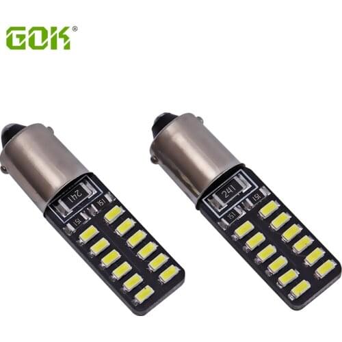 2pcs/lot Free shipping Car Auto LED BA9S canbus T4W led W5W Canbus 24led 3014 smd ba9s LED Light Bulb No error car led light