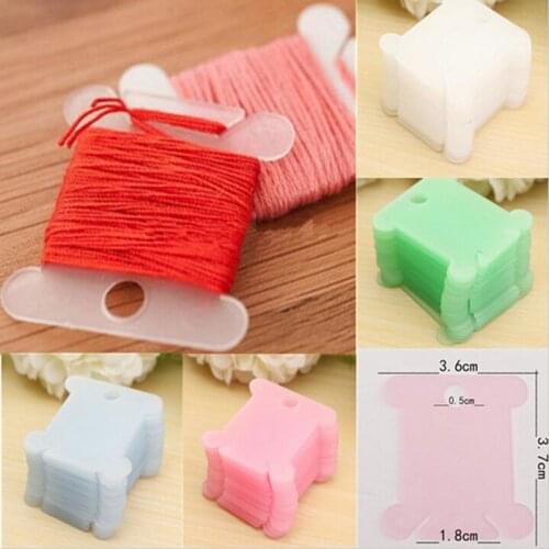 20PCS Plastic Embroidery Floss Craft Thread Bobbins Storage Holder Cross Stitch Sewing Supplies 4cm Fast Shipping