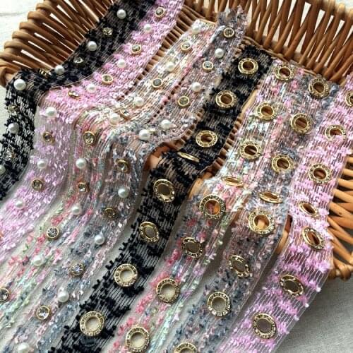 3cm wide High-grade beaded crystal diamond waist led cuffs sling jewelry hand-stitched clothing accessories